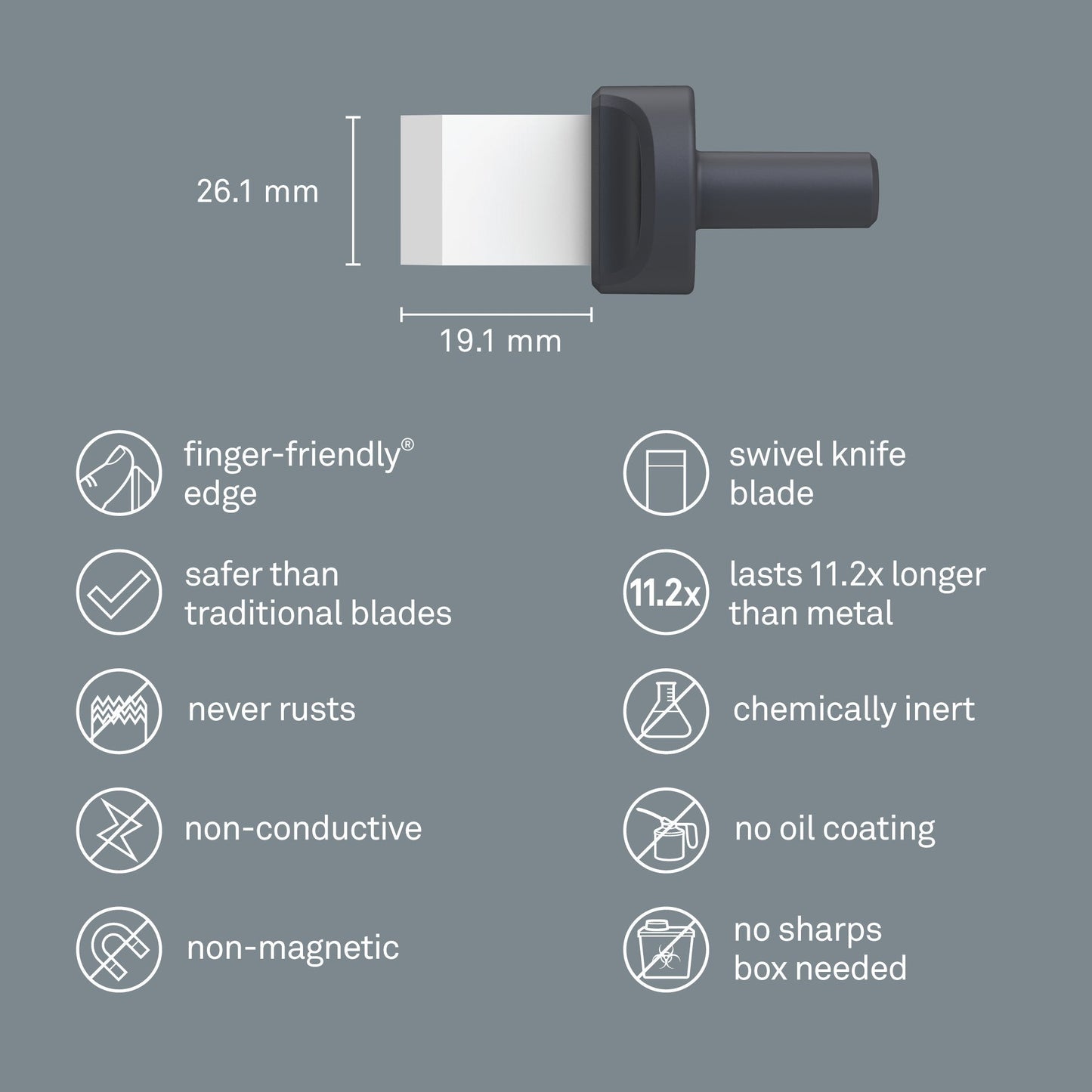 Ceramic Swivel Knife Blades (Straight)